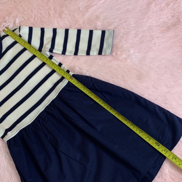 🍁 3/$15 NEW NWT Gap Kids Navy Blue Half Stripped Knit Dress Size Small (6/7) - Picture 7 of 17